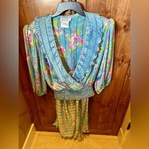 Mosaic 1980s top/skirt combo